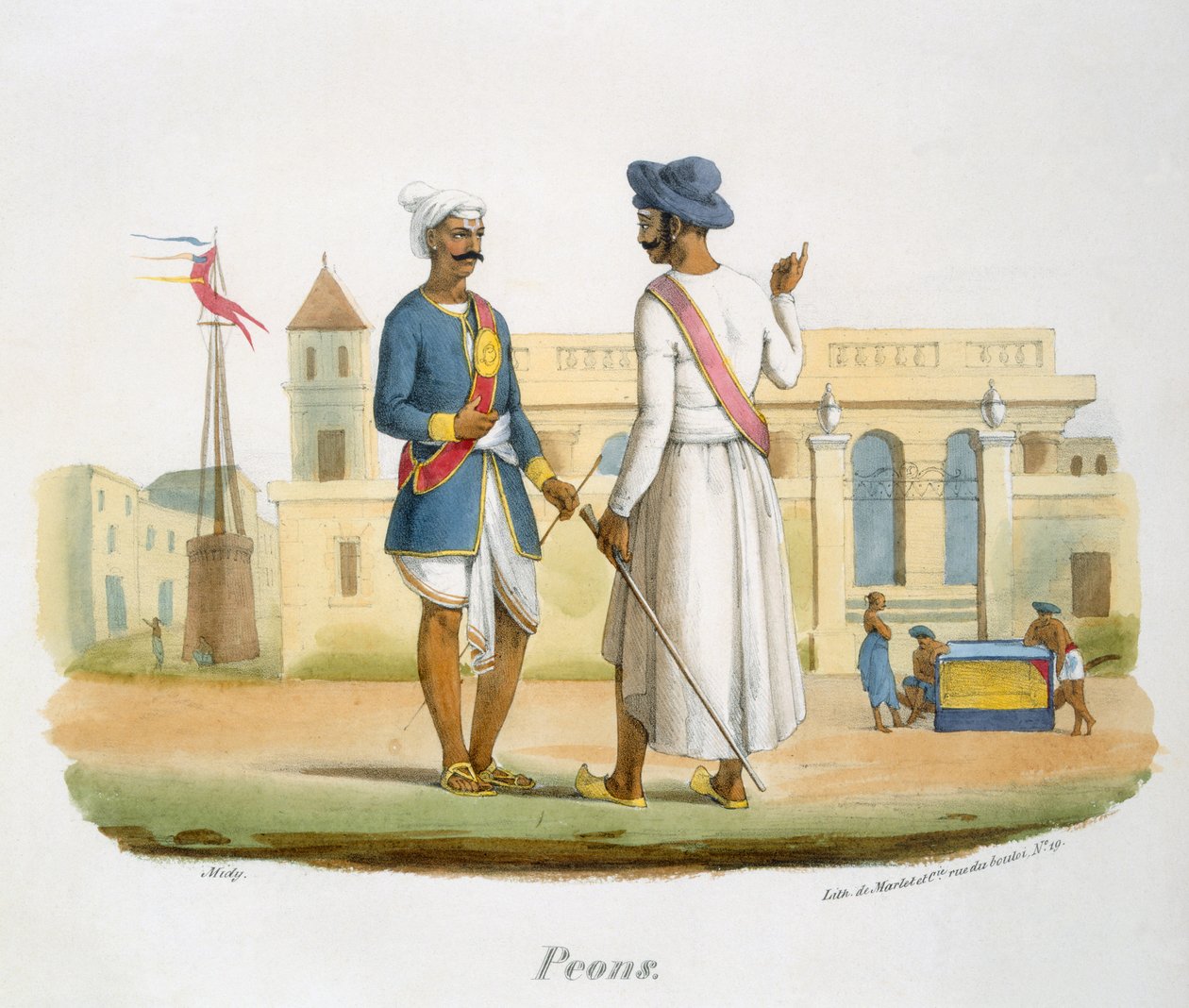 Peões, 1827-35 de M.E. Burnouf