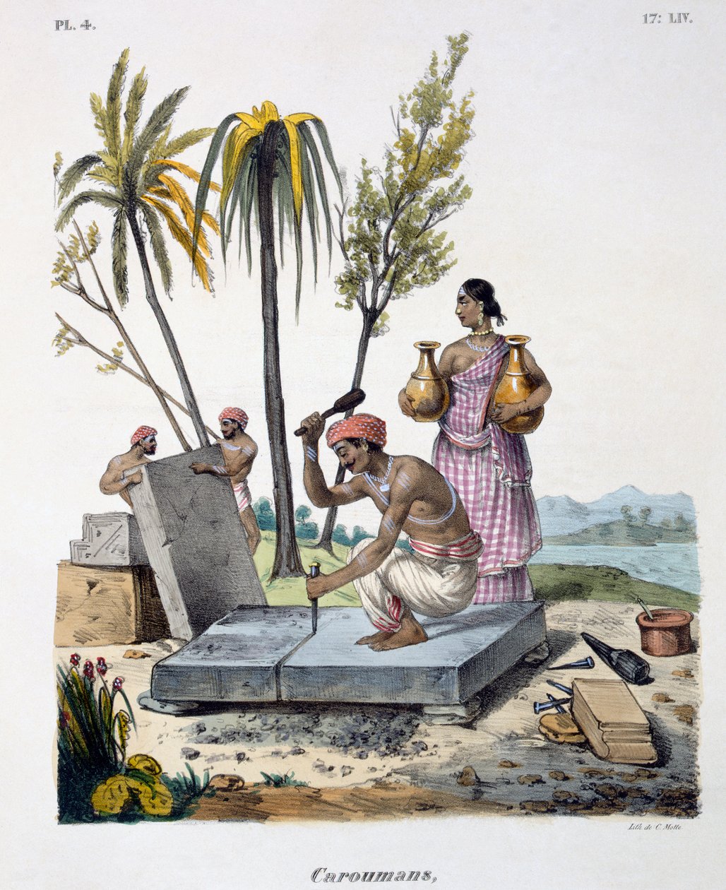 Pedreiros, 1827-35 de M.E. Burnouf