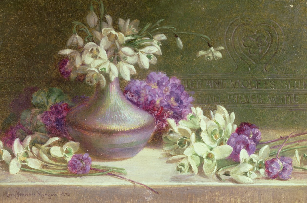 Gotas de neve e violetas de M.V. Morgan
