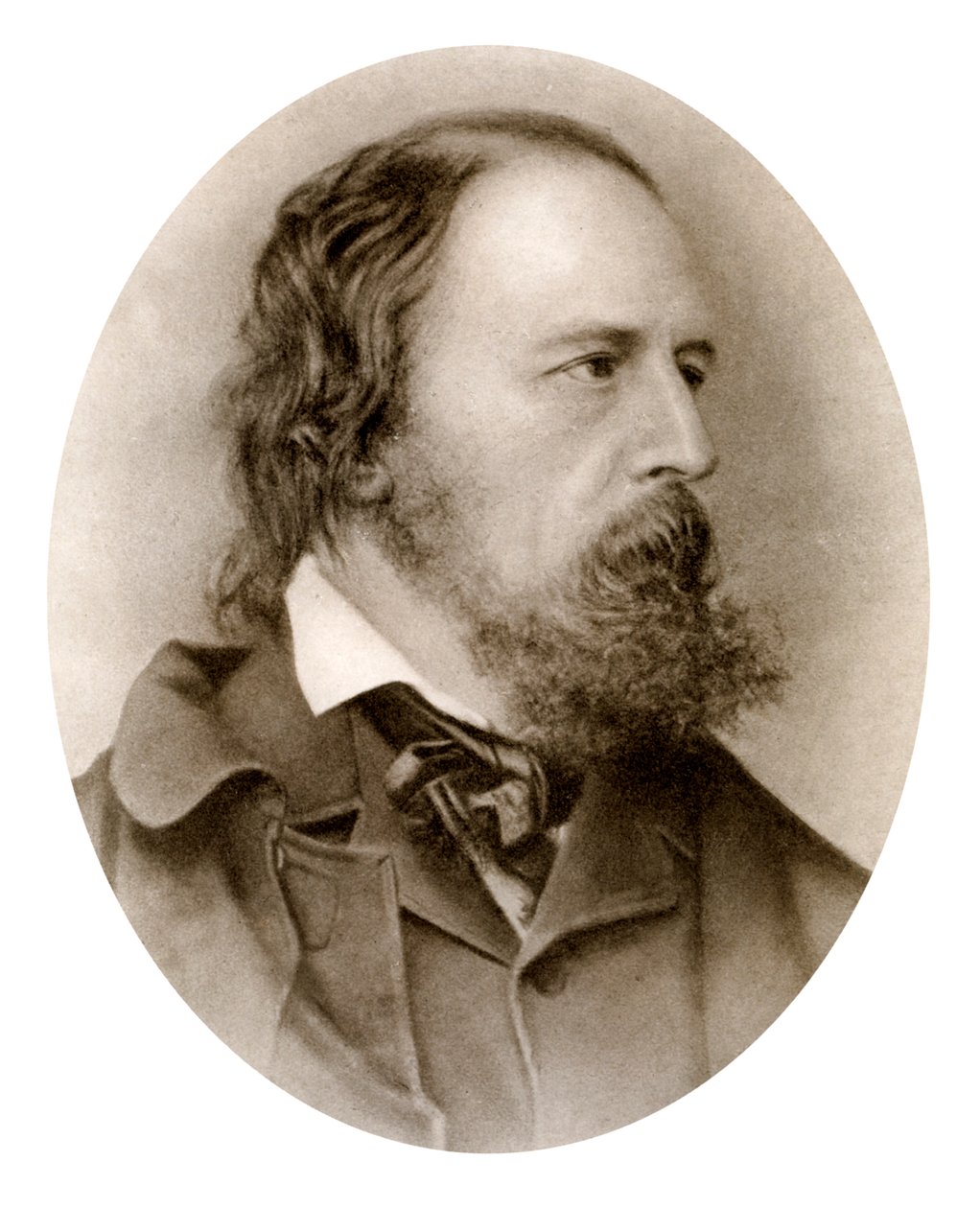 Alfred, Lord Tennyson, poeta inglês, 1909. de M Arnault