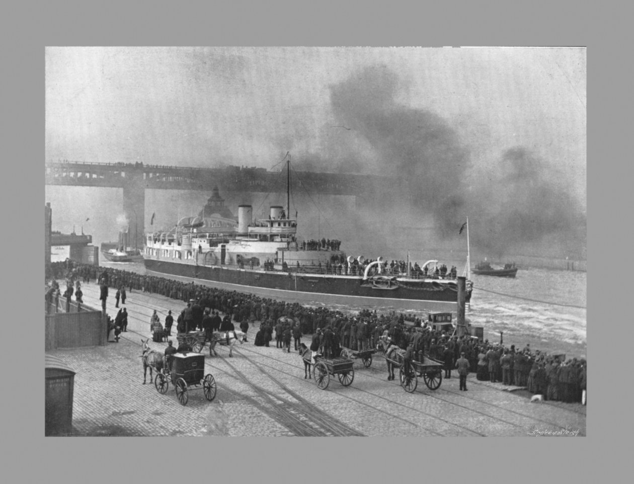 HMS Victoria em Newcastle-On-Tyne, c1887 de M. Aunty