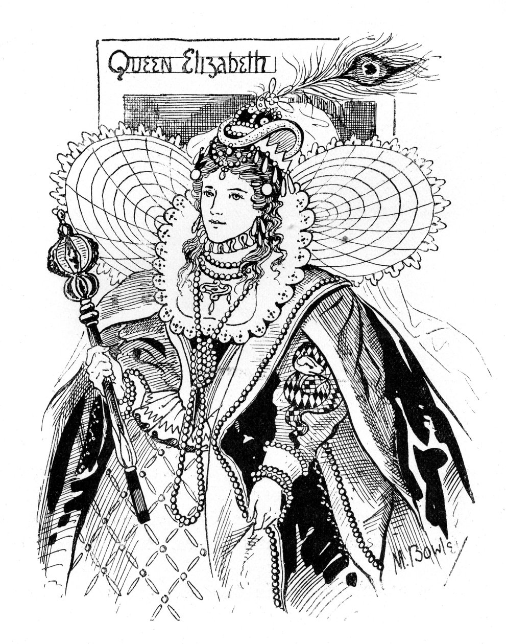 Rainha Elizabeth I 1533-1603, 1897. de M. Bowley