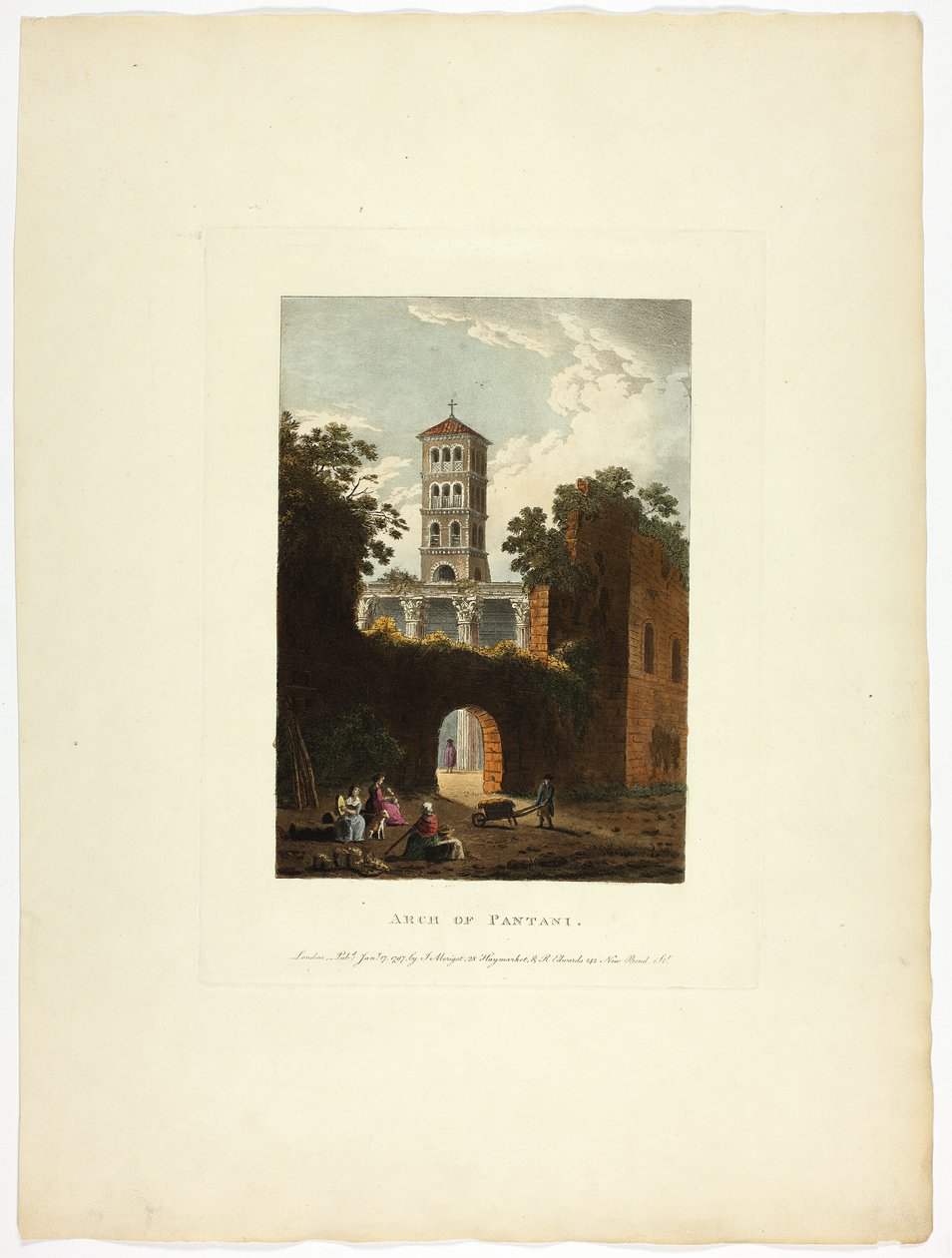 Arco de Pantani, placa trinta e sete das Ruínas de Roma de M. Dubourg