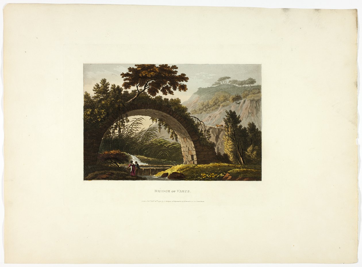 Ponte de Varus, placa vinte e oito de Ruínas de Roma de M. Dubourg