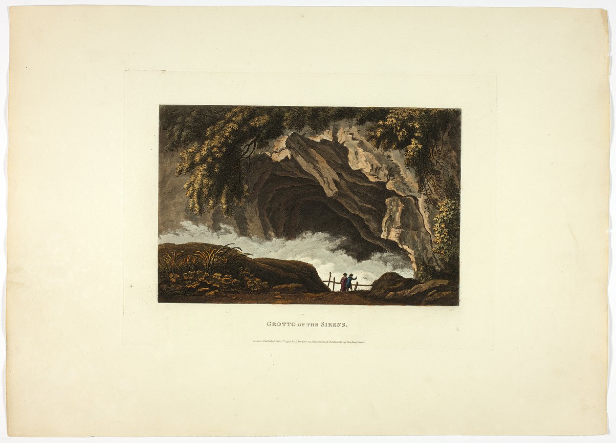 Gruta das Sereias, placa trinta das Ruínas de Roma de M. Dubourg