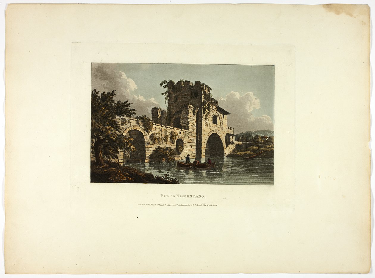 Ponte Nomentano, placa vinte e sete de Ruínas de Roma de M. Dubourg