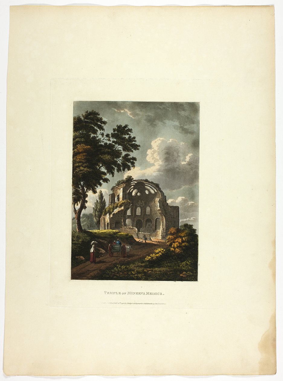 Templo de Minerva Medica, placa vinte e cinco das Ruínas de Roma de M. Dubourg