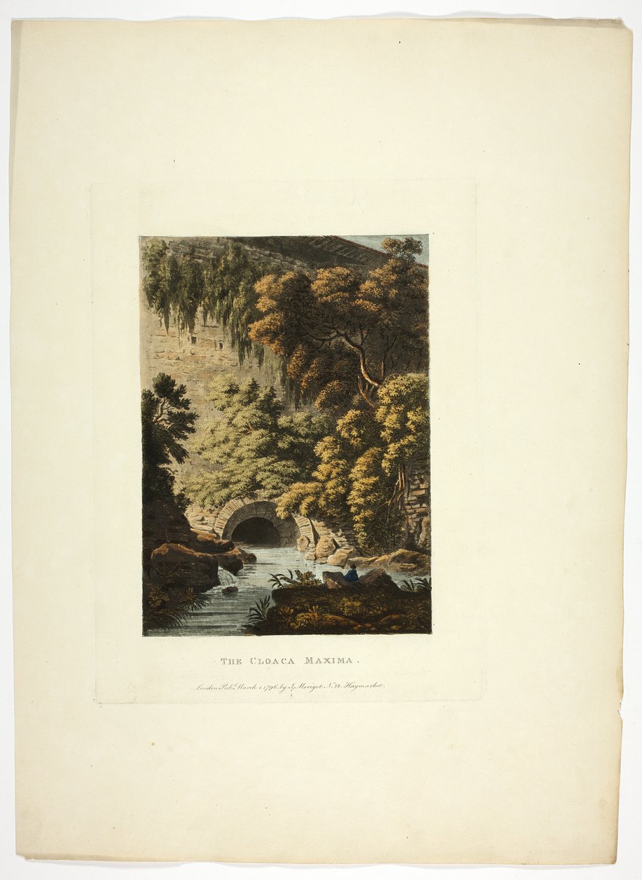 A Cloaca Maxima, placa três de Ruínas de Roma de M. Dubourg