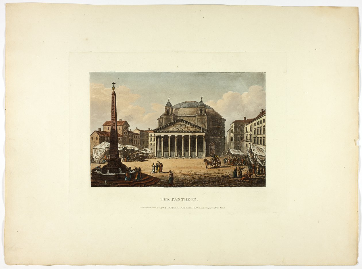 O Panteão, placa vinte e seis das Ruínas de Roma de M. Dubourg