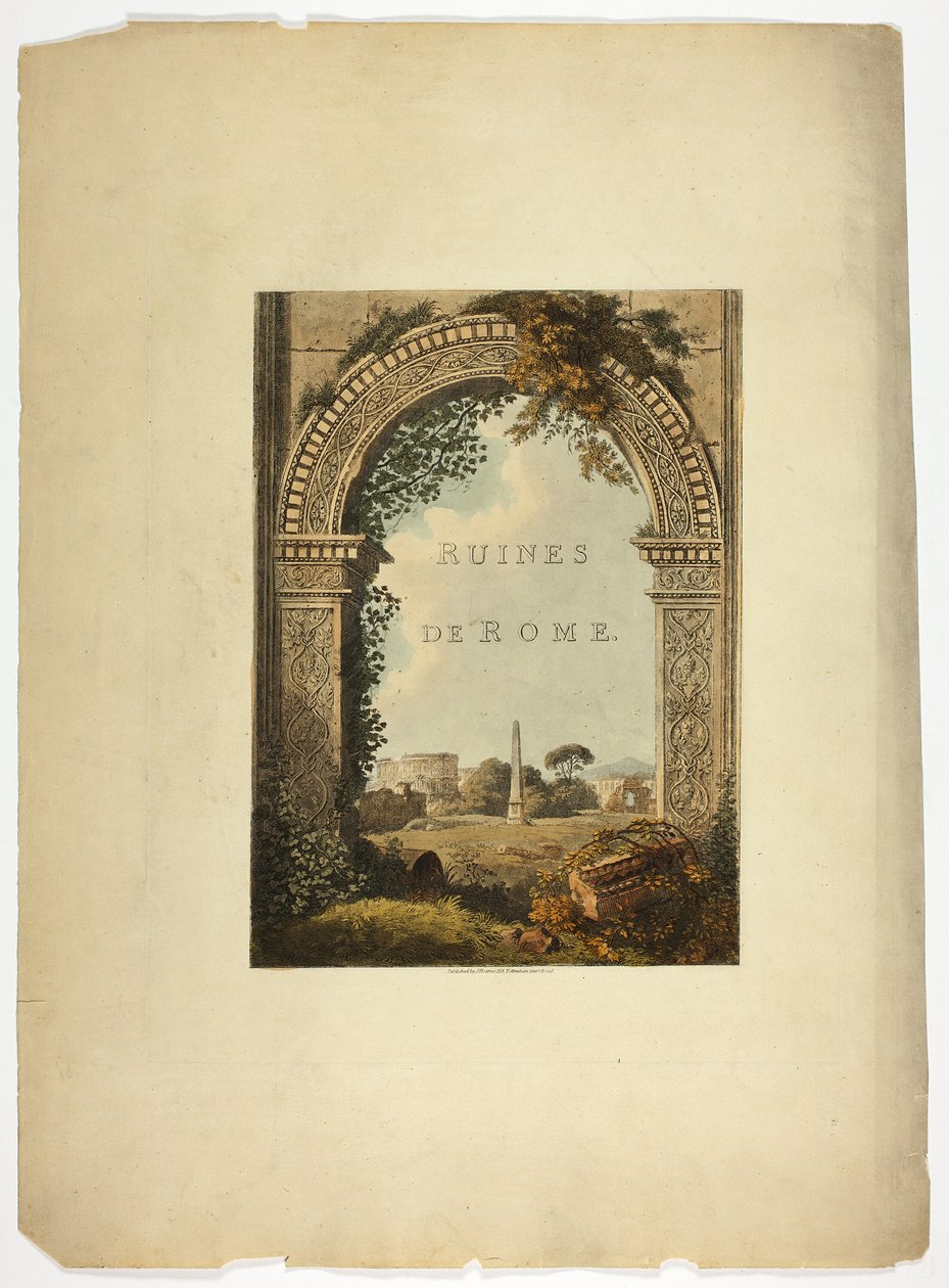 Página de título das Ruínas de Roma de M. Dubourg