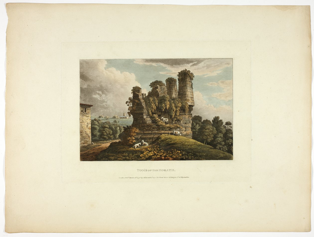 Túmulo de Horath, placa 6 das Ruínas de Roma de M. Dubourg
