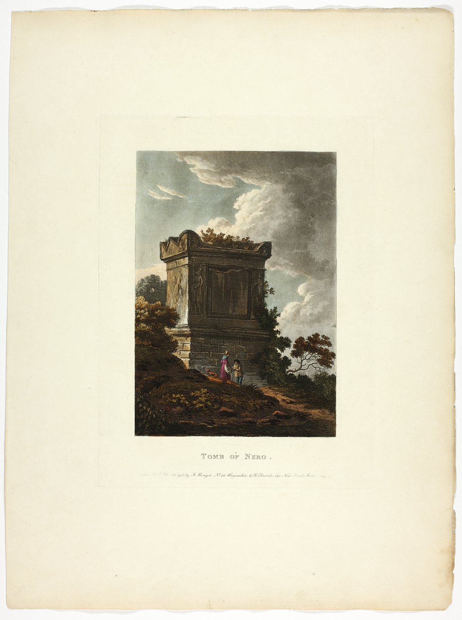 Túmulo de Nero, placa 7 das Ruínas de Roma de M. Dubourg