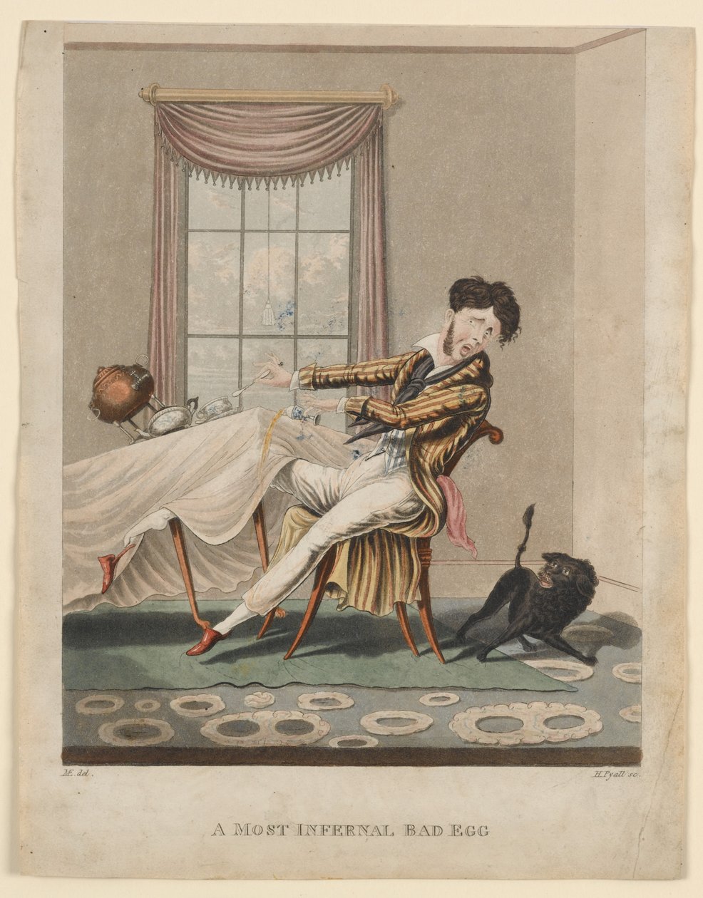 Um ovo ruim mais infernal, impressão feita por H. Pyall, c.1825 (gravura colorida à mão) de M. Egerton