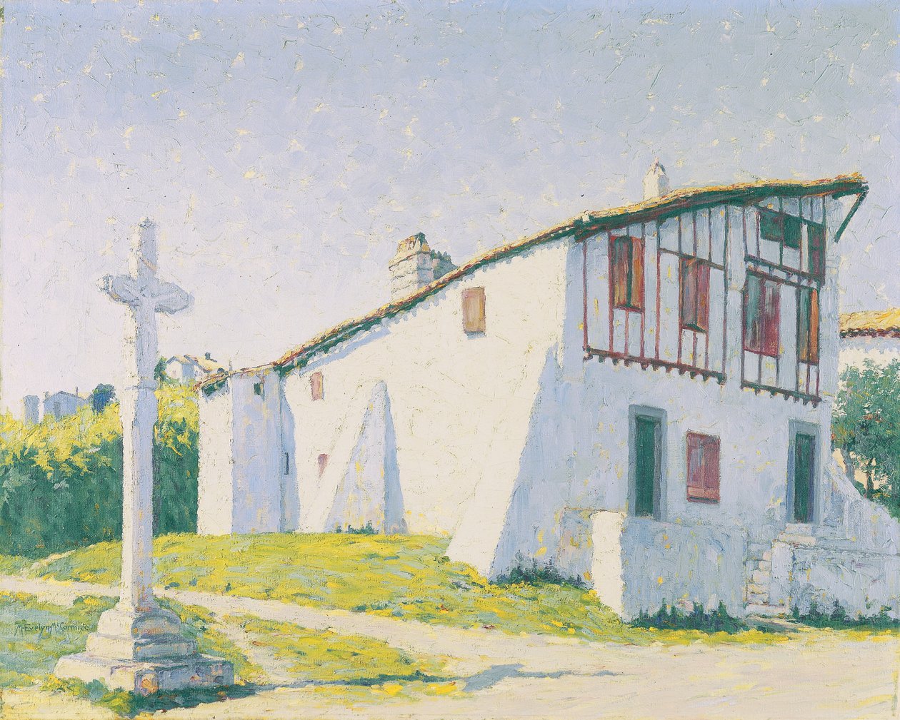 Bisque House, St. Jean de Luz, França (óleo sobre tela) de M. Evelyn McCormick