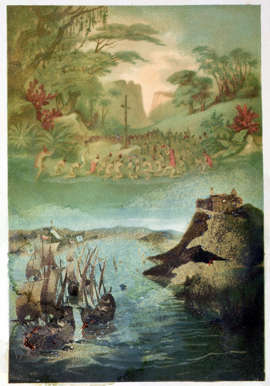A evangelização da população indígena e a viagem de Cristóvão Colombo (1451-1506) 1892 de M. Houssot