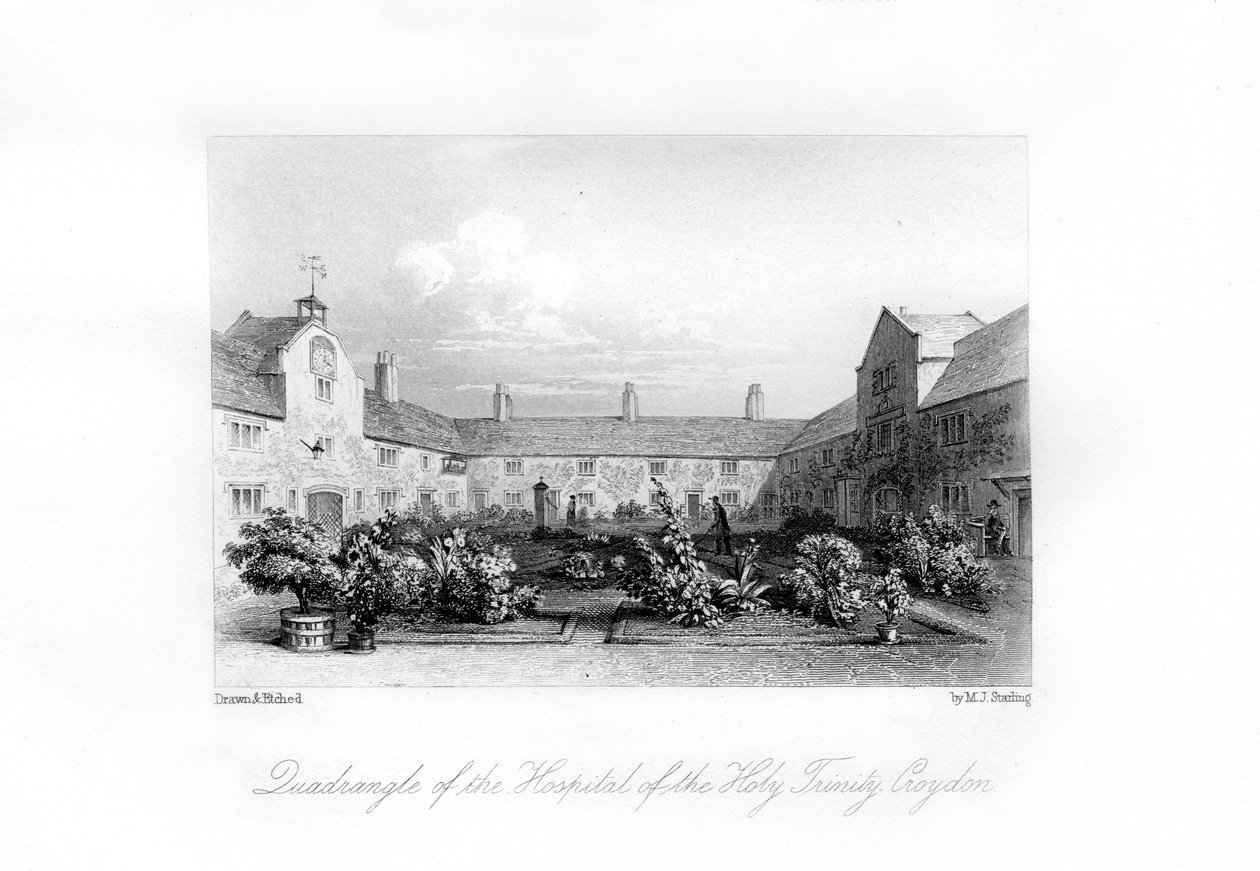 Hospital da Santíssima Trindade, Croydon, 1840. de M. J. Starling
