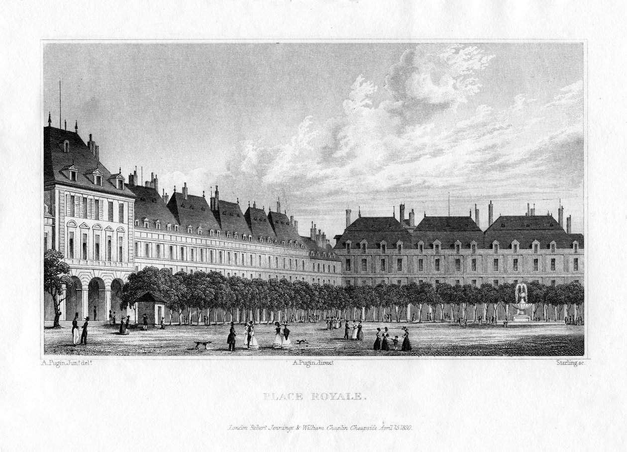 Place Royal, Paris, 1830 de M. J. Starling