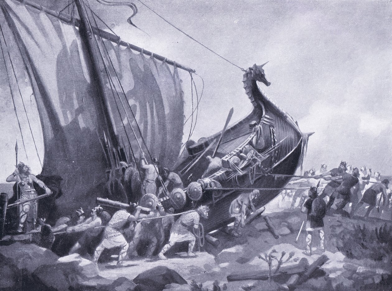 Magnus navega em torno do Mull de Cantyre AD1098, década de 1920 de M. Mackinlay