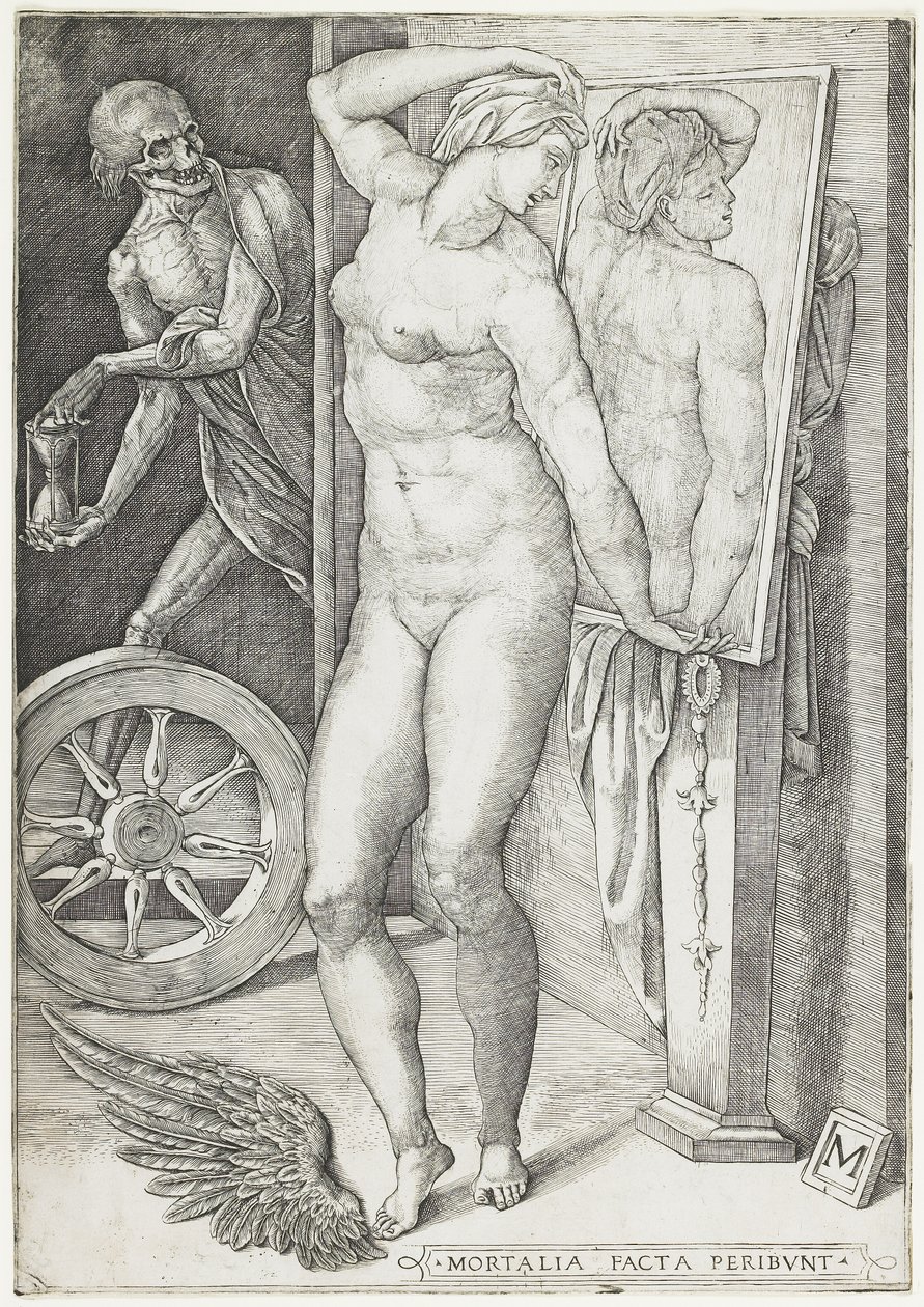 Morte Surpreendendo uma Mulher, c.1490-c.1540 (gravura) de M Master