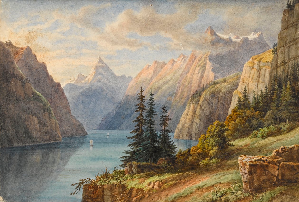 Vista do Rutli (aguarela) de M. Nicolas Karth