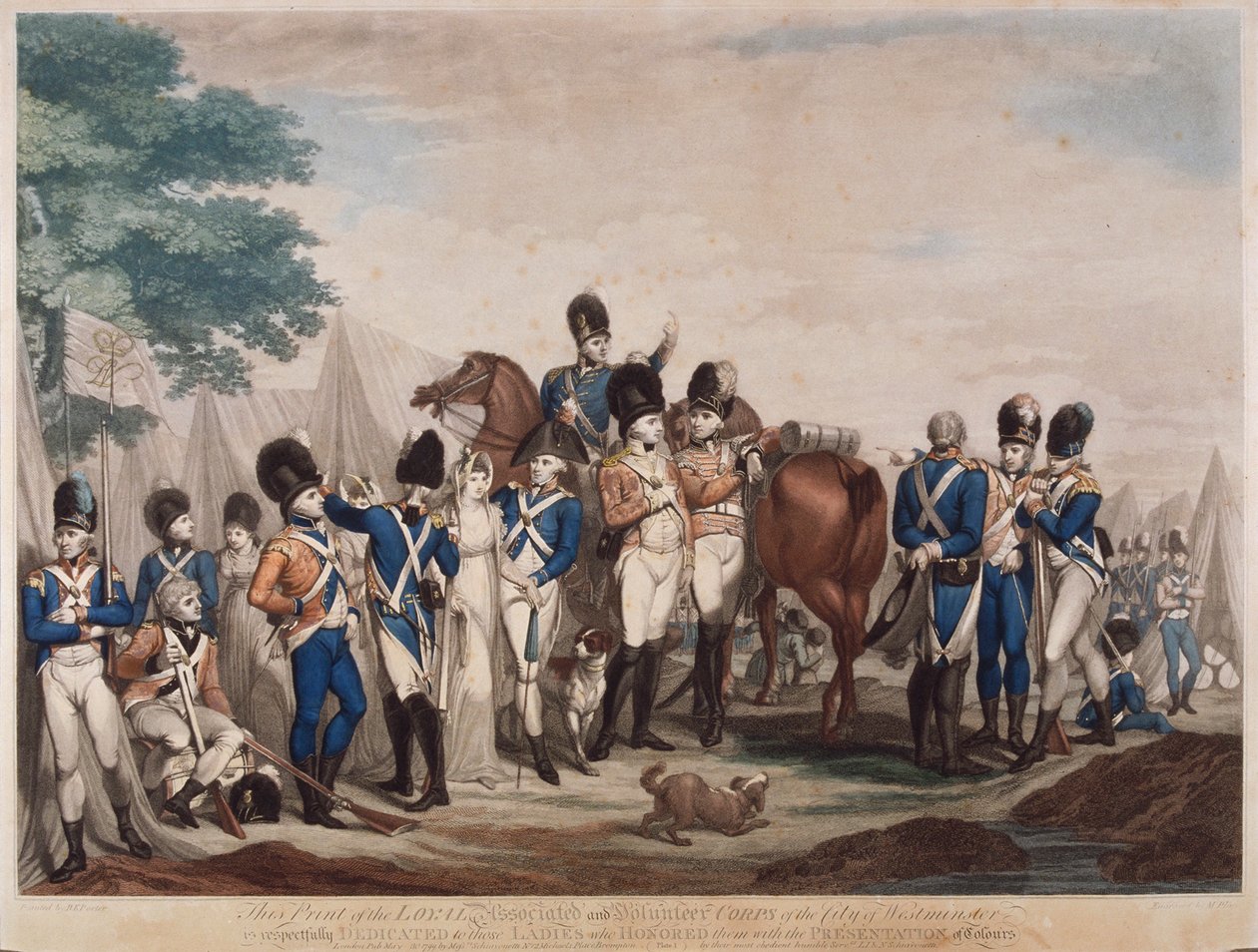 Soldados do Fiel Corpo de Associados e Voluntários da Cidade de Westminster, 1799 de M Place