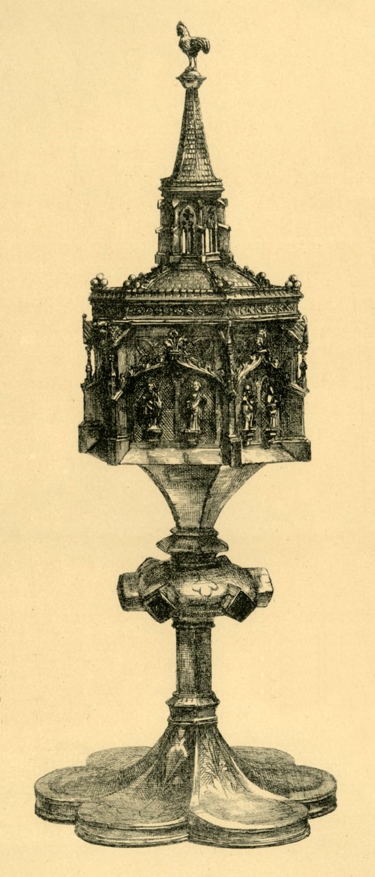 Pyx dourado de cobre, meados do século XV, 1881. de M Sullivan