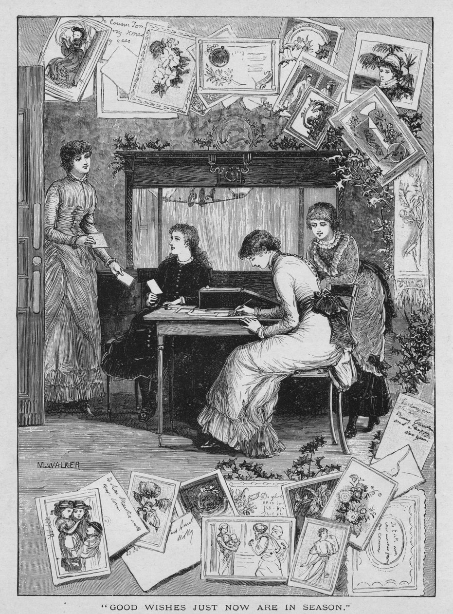 Os bons desejos estão agora na estação, 1882. de M. Walker