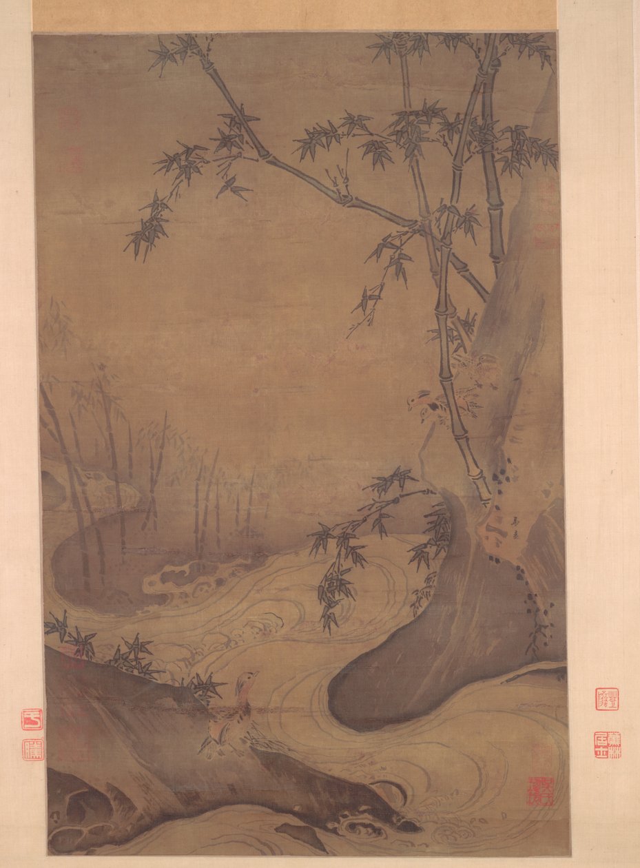 Bambu e patos por um córrego apressado, 1127-1279. de Ma Yüan