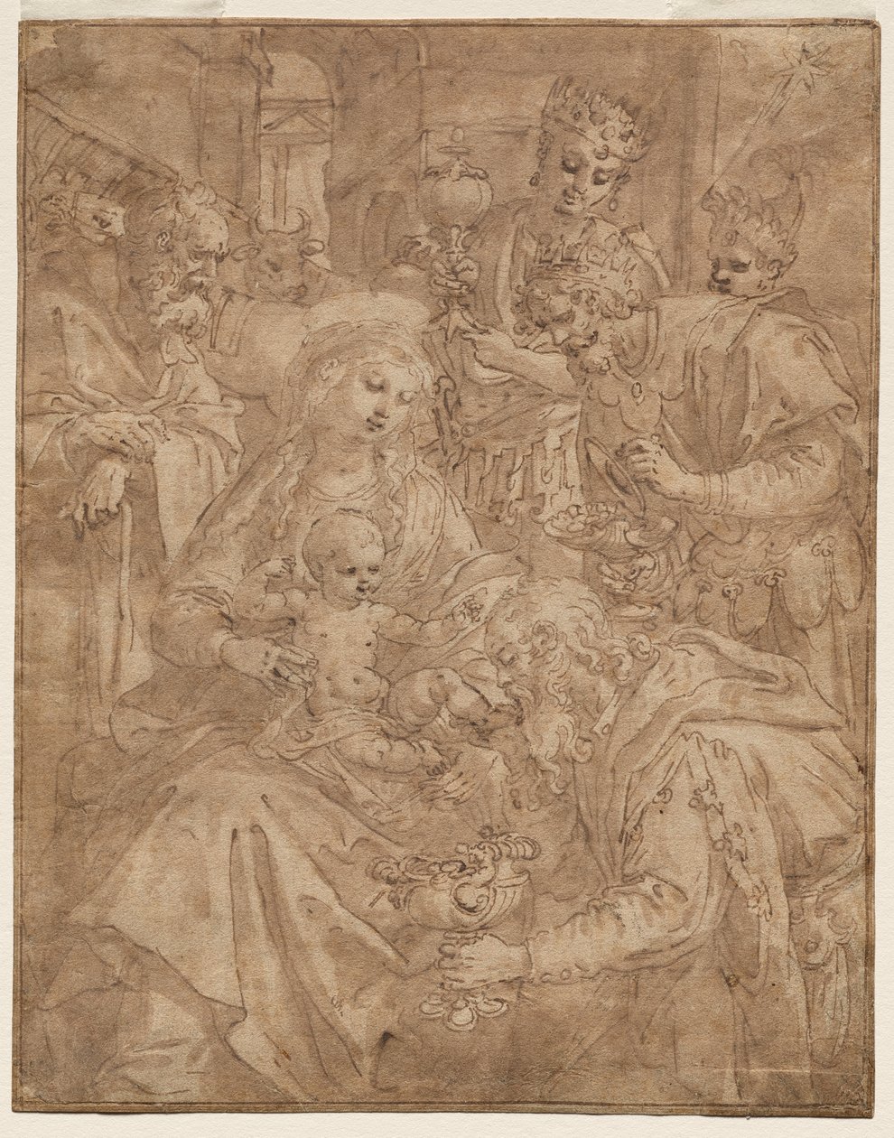 Adoração dos Magos de Maarten de Vos