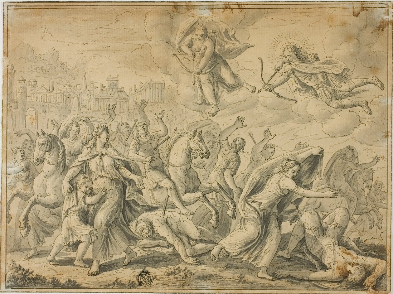 Morte dos filhos de Niobe de Maarten de Vos