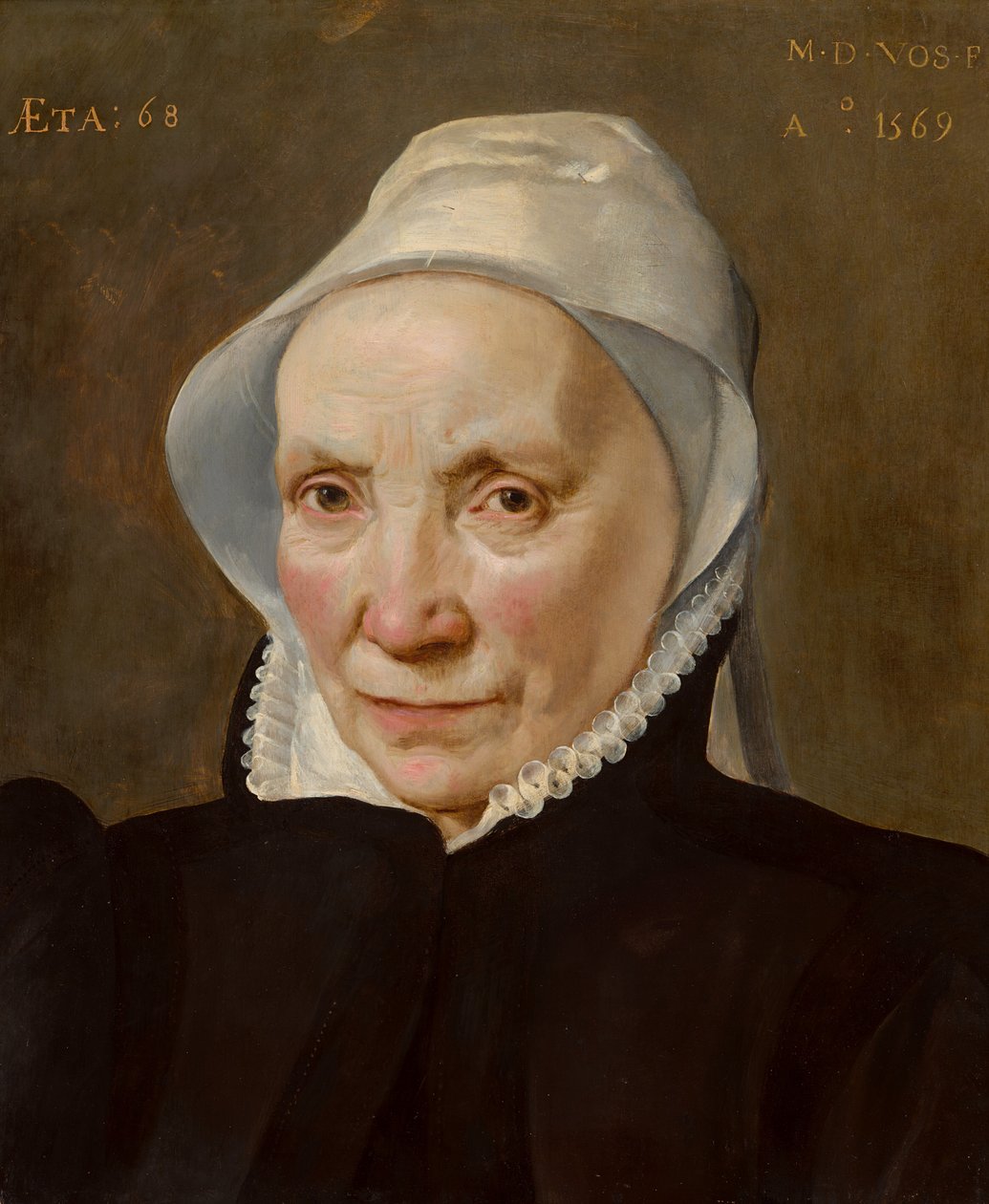 Retrato de uma velha de Maarten de Vos