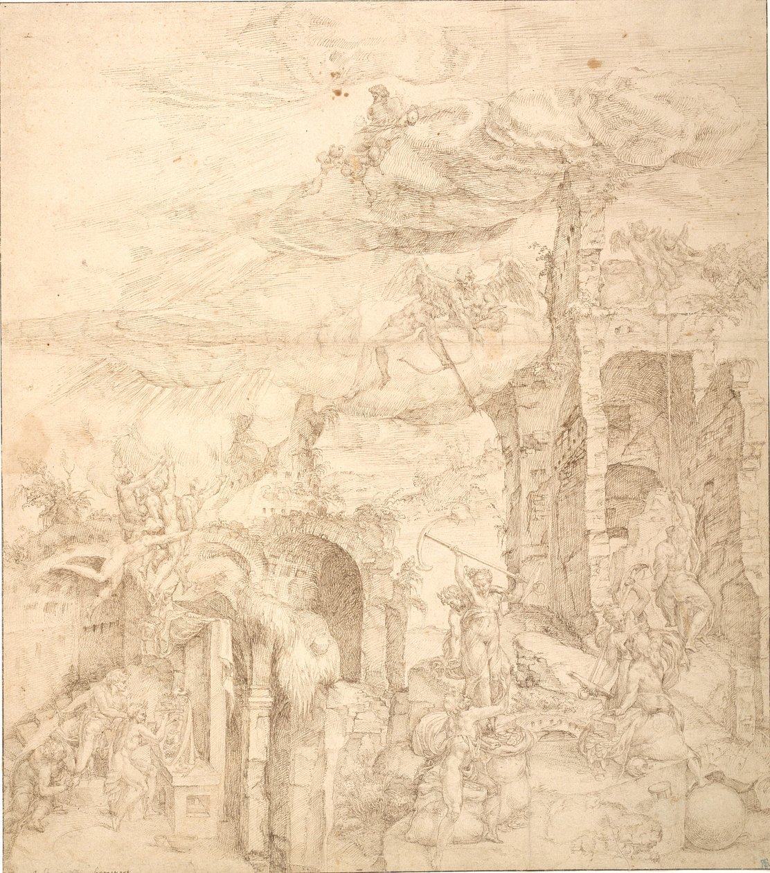 Uma alegoria sobre a força da fé de Maarten van Heemskerck