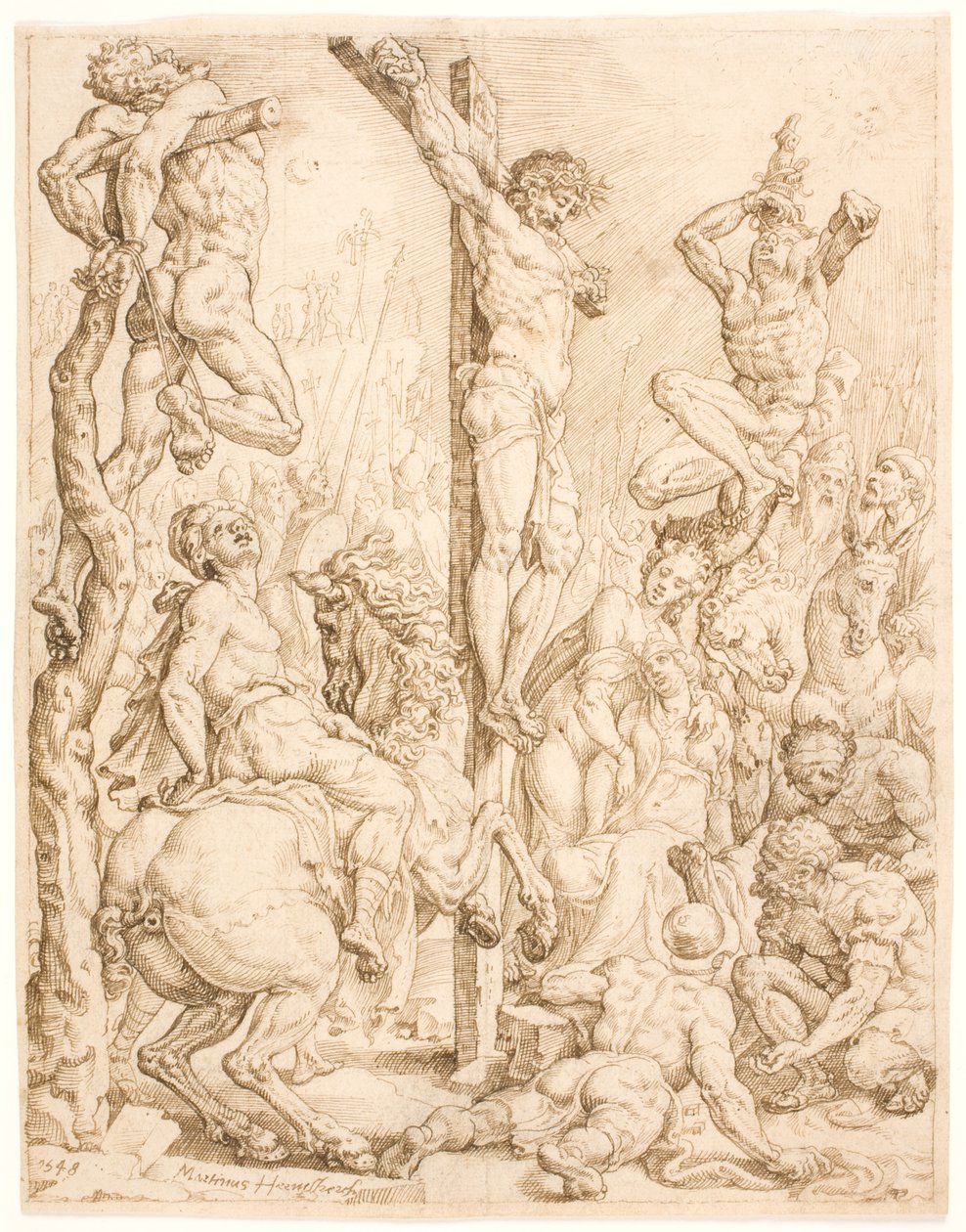 Cristo na Cruz, entre os Ladrões de Maarten van Heemskerck