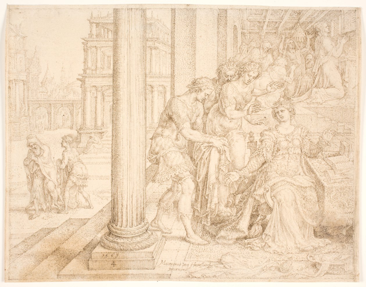 Ester se preparando para interceder pelos judeus de Maarten van Heemskerck
