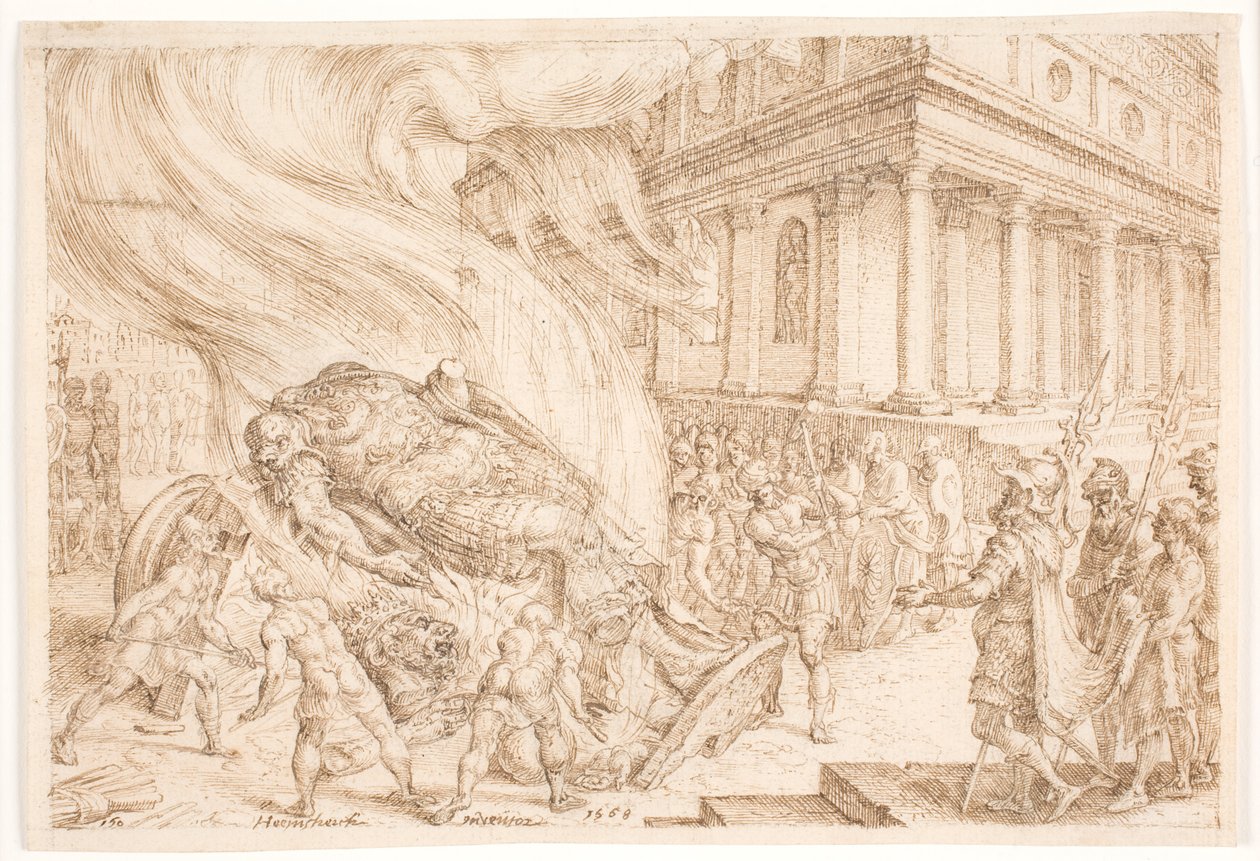 Jeú destrói a casa de Baal de Maarten van Heemskerck