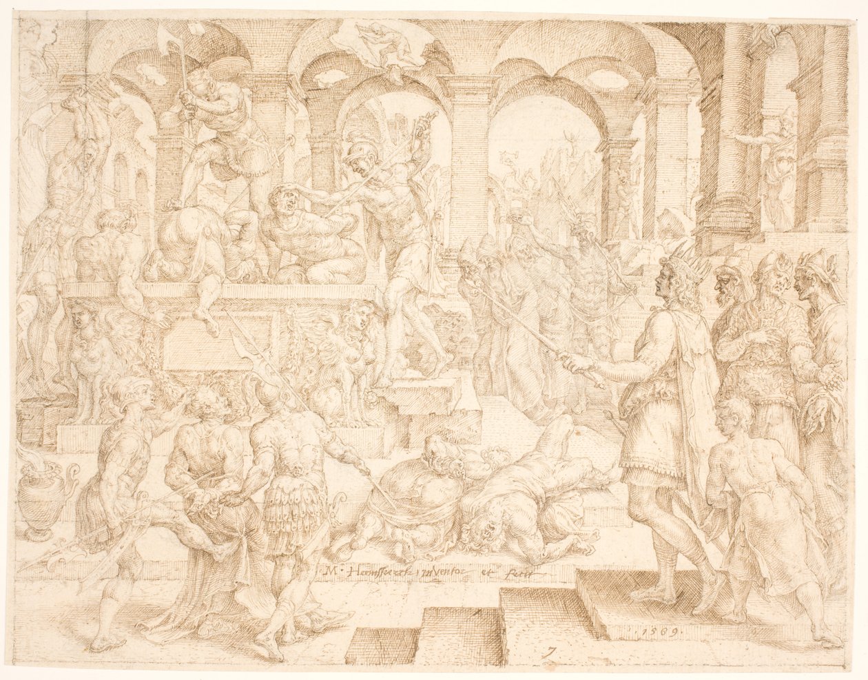 Josias ordena que todos os sacerdotes dos altos sejam mortos de Maarten van Heemskerck