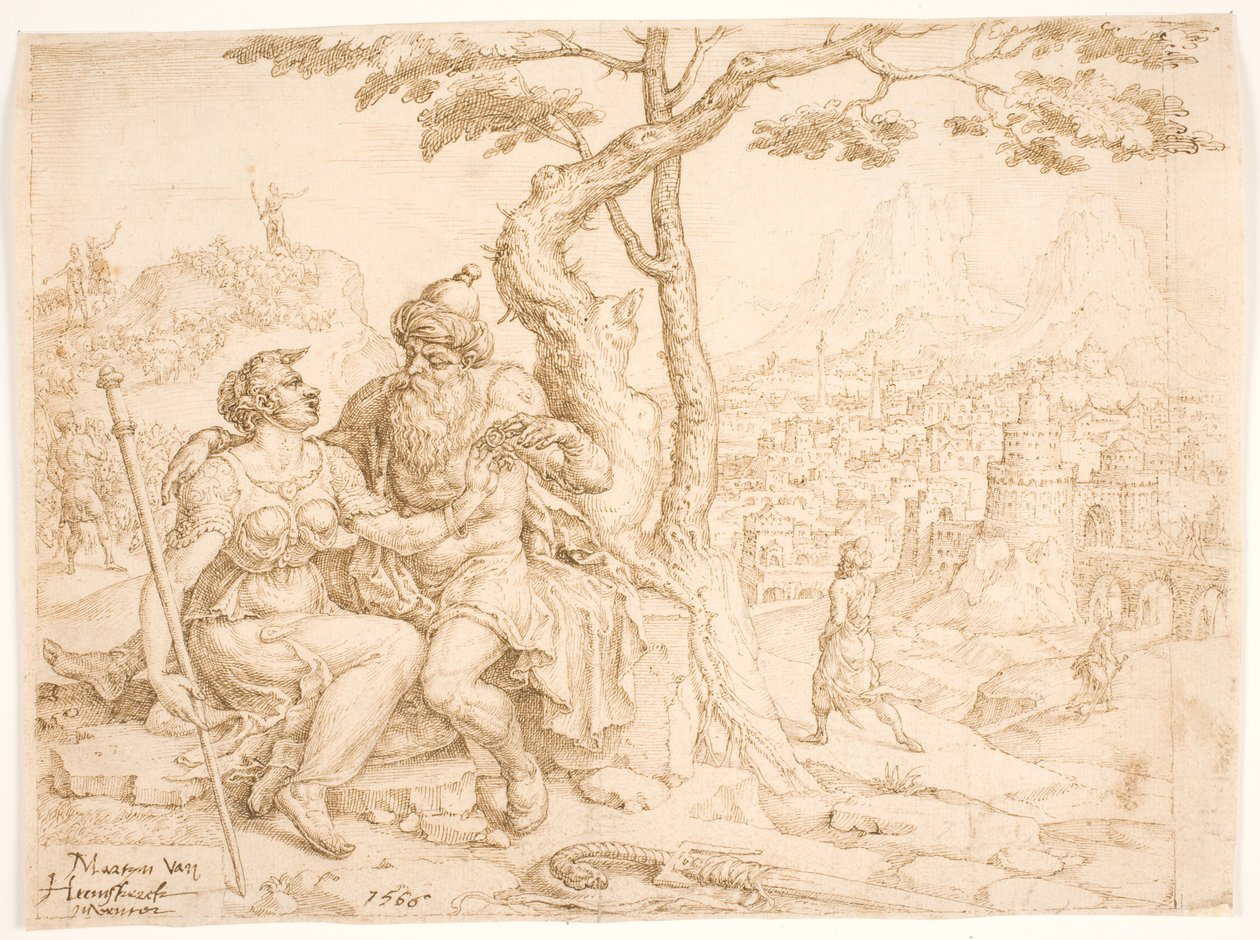Judá e Tamar de Maarten van Heemskerck