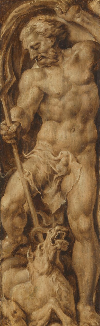 Netuno esfaqueando um cavalo marinho de Maarten van Heemskerck