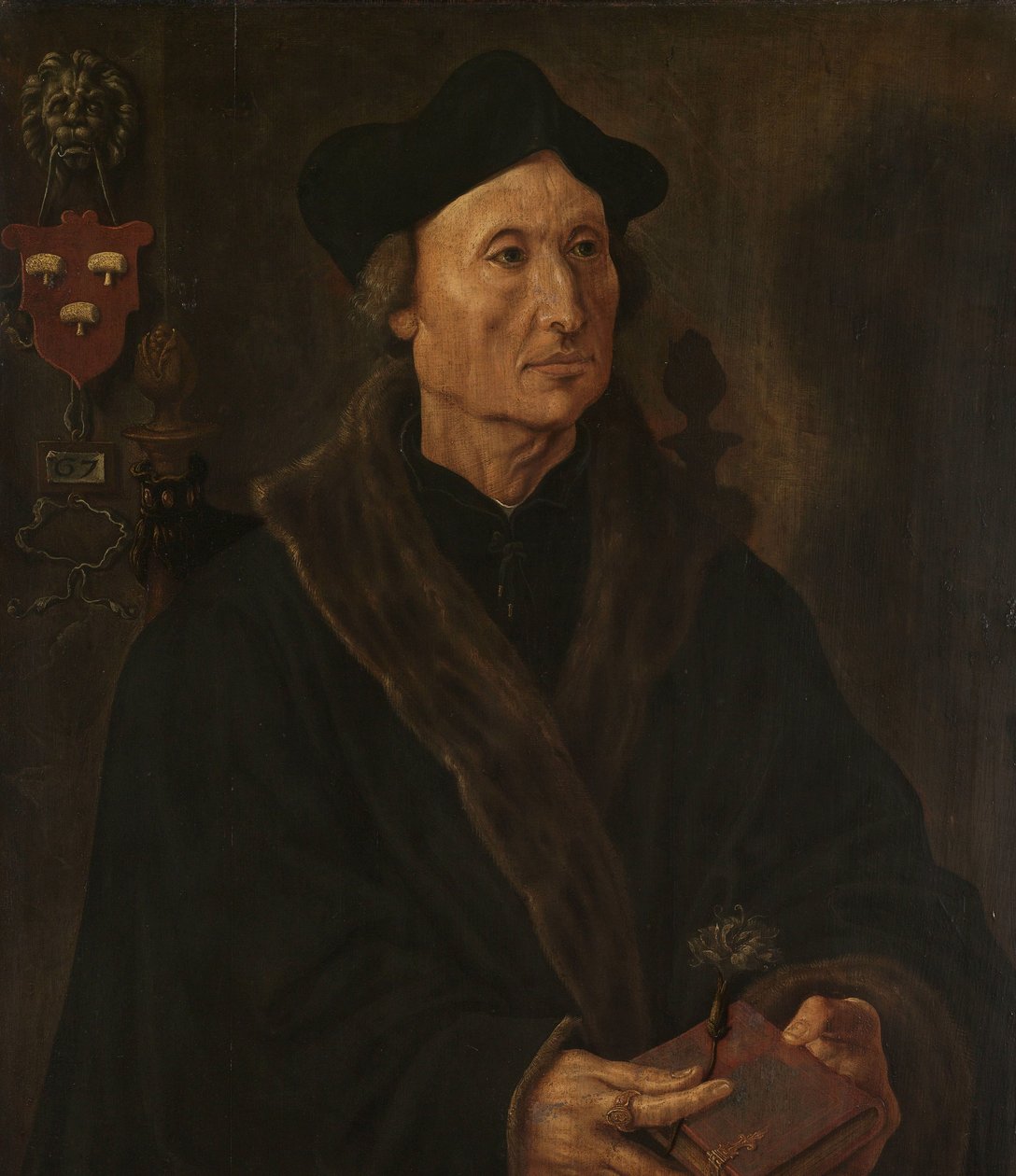Retrato de Johannes Colmannus, Reitor do Convento de St. Agatha em Delft de Maarten van Heemskerck
