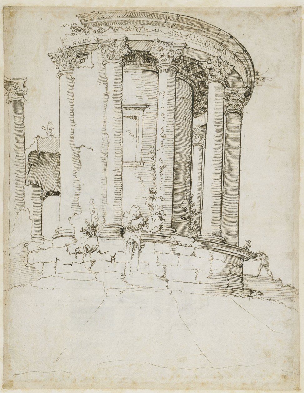 Templo redondo em Tivoli de Maarten van Heemskerck