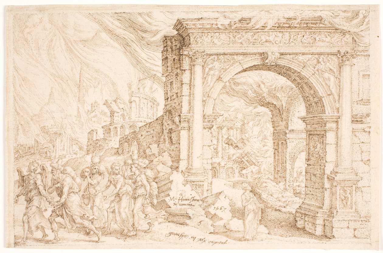 A destruição de Sodoma de Maarten van Heemskerck