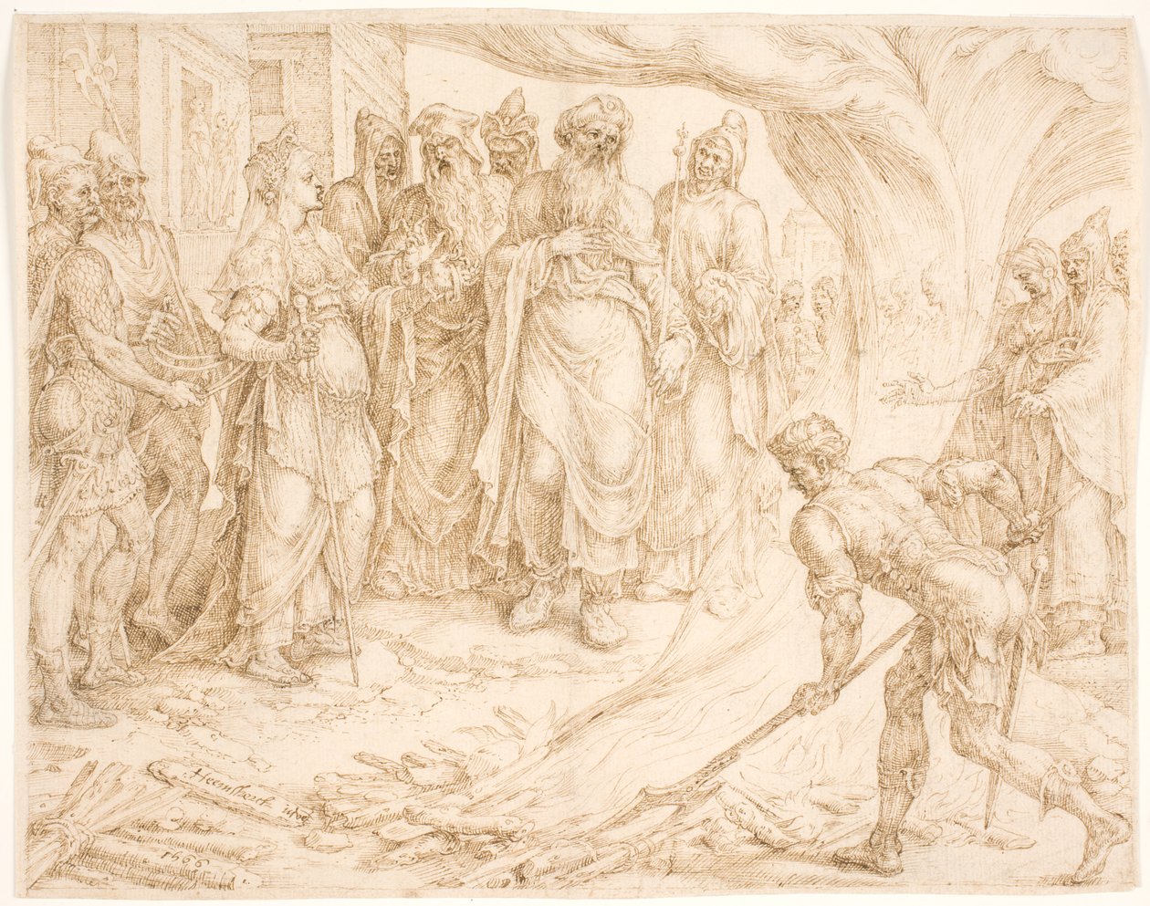 Tamar se dando a conhecer de Maarten van Heemskerck