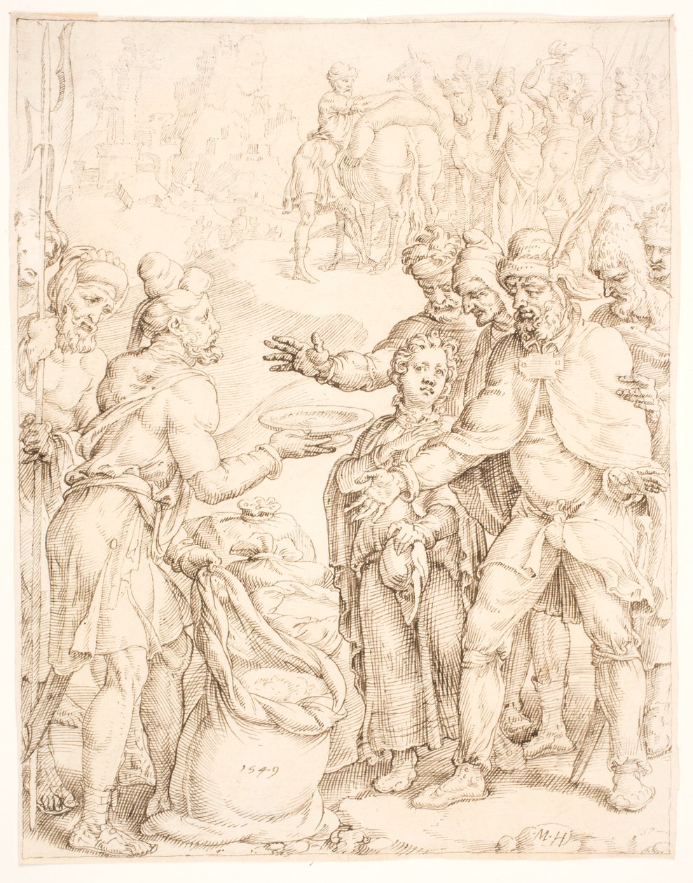 A descoberta da taça do faraó no saco de Benjamin de Maarten van Heemskerck