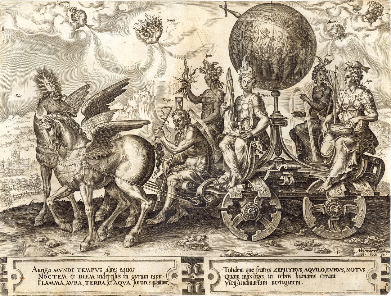 O mundo, prato 1 de "A Vicissitude das Coisas Humanas", 1564 de Maarten van Heemskerck