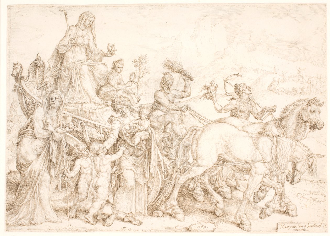 Carruagem Triunfal Humildade de Maarten van Heemskerck