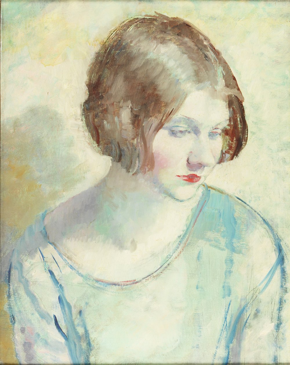 Helen (óleo e lápis sobre tela) de Mabel Greenberg