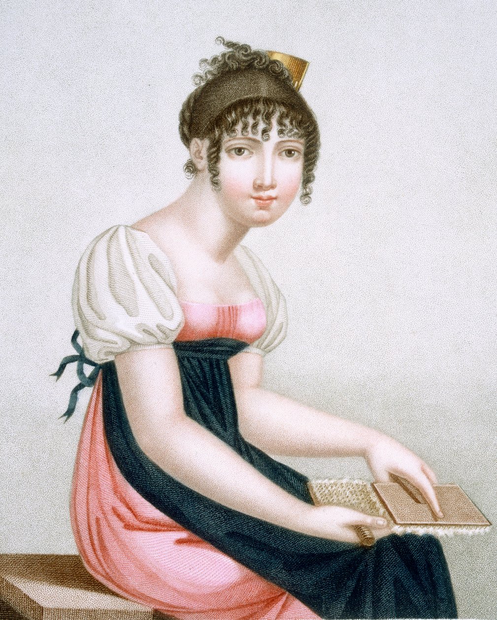 O Carder, gravado por Augrand, c.1816 de Madame G. Busset Dubruste