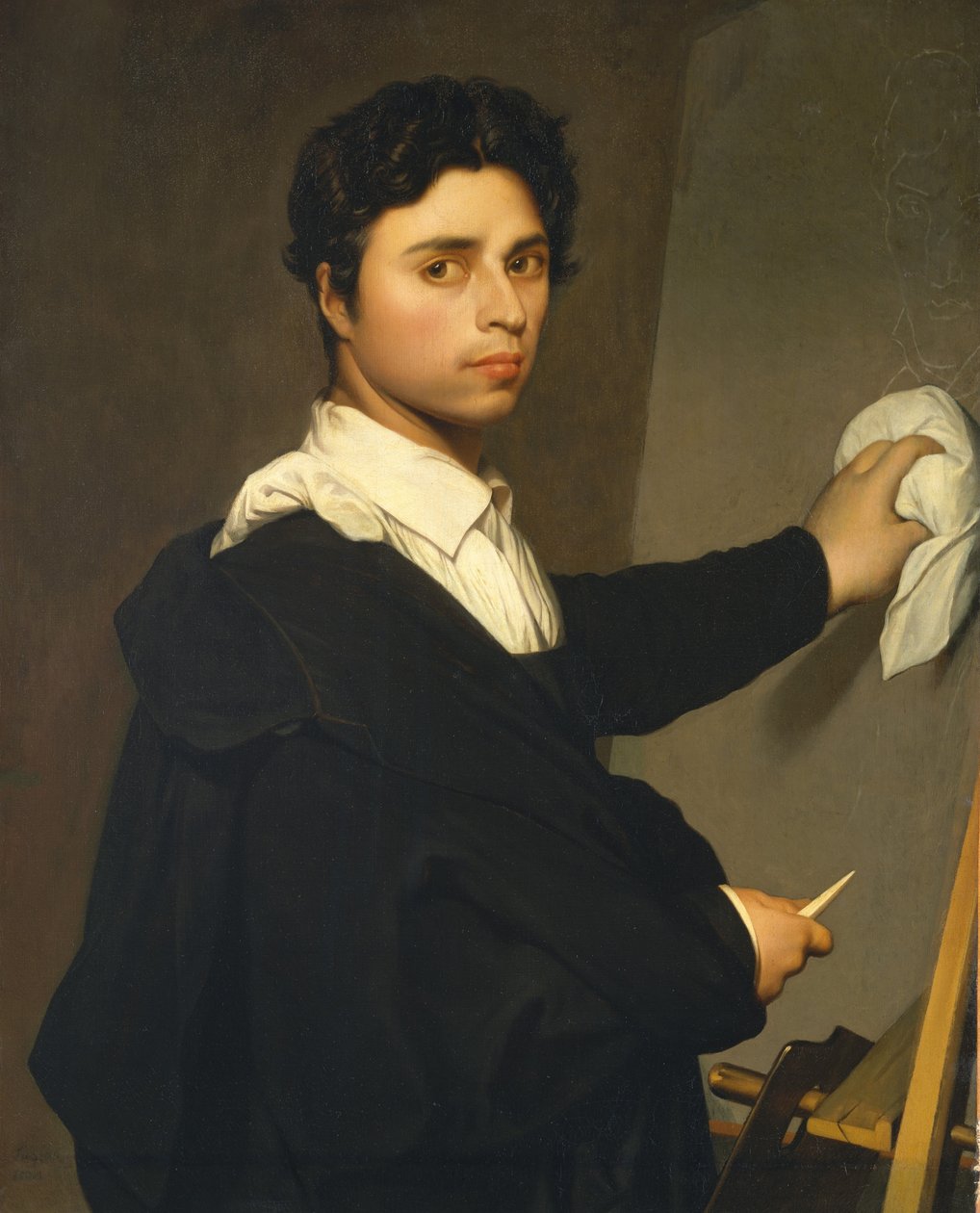 Ingres quando jovem, c.1850-60 (óleo sobre tela) de Madame Gustave Hequet