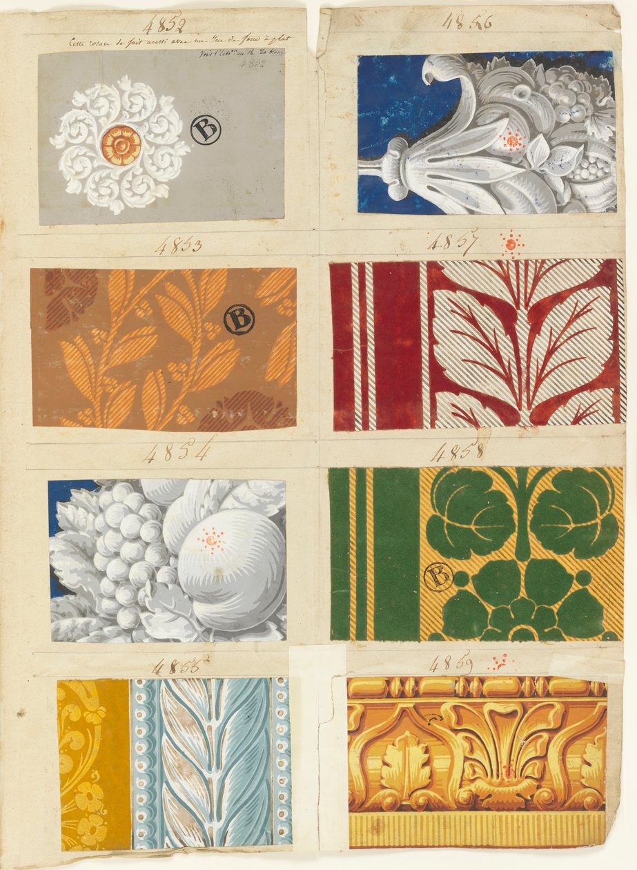 Livro de Amostra (França), 1822–1830 de Made by Jacquemart and Bénard