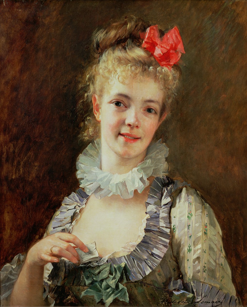 Menina com carta de amor ou o dia dos namorados de Madeleine Lemaire